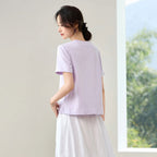 Embroidered Hollow Design T-Shirt