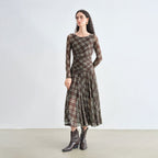 Checkered Maxi Vintage Style Dress
