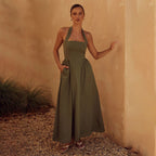 Halter Neck Maxi Dress