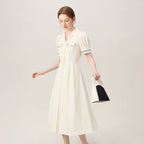 Retro Polo Collar Dress