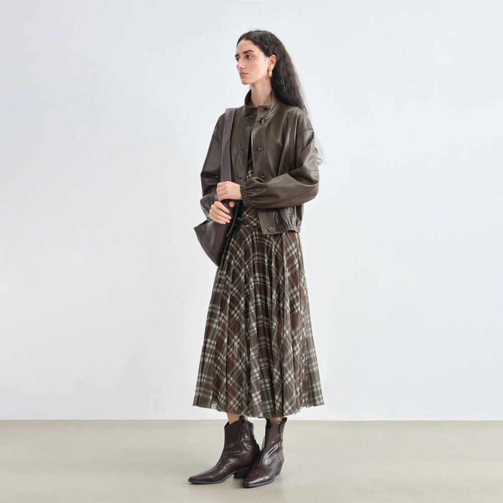 Checkered Maxi Vintage Style Dress