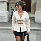 Retro Leather Belted Jacket