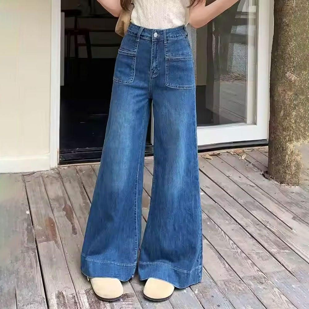 Wide Leg Vintage Denim Jeans