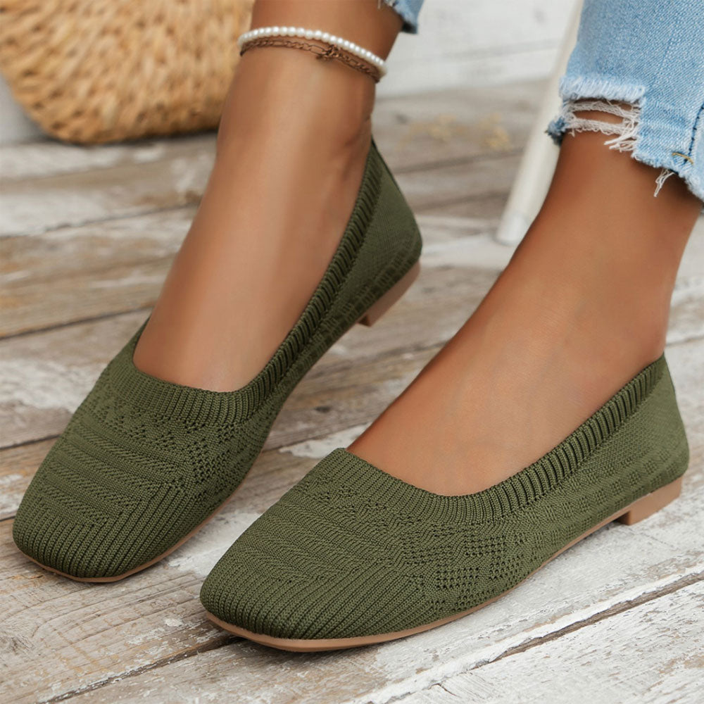 Square Toe Shoes Breathable