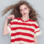 Casual Striped Mesh T-Shirt