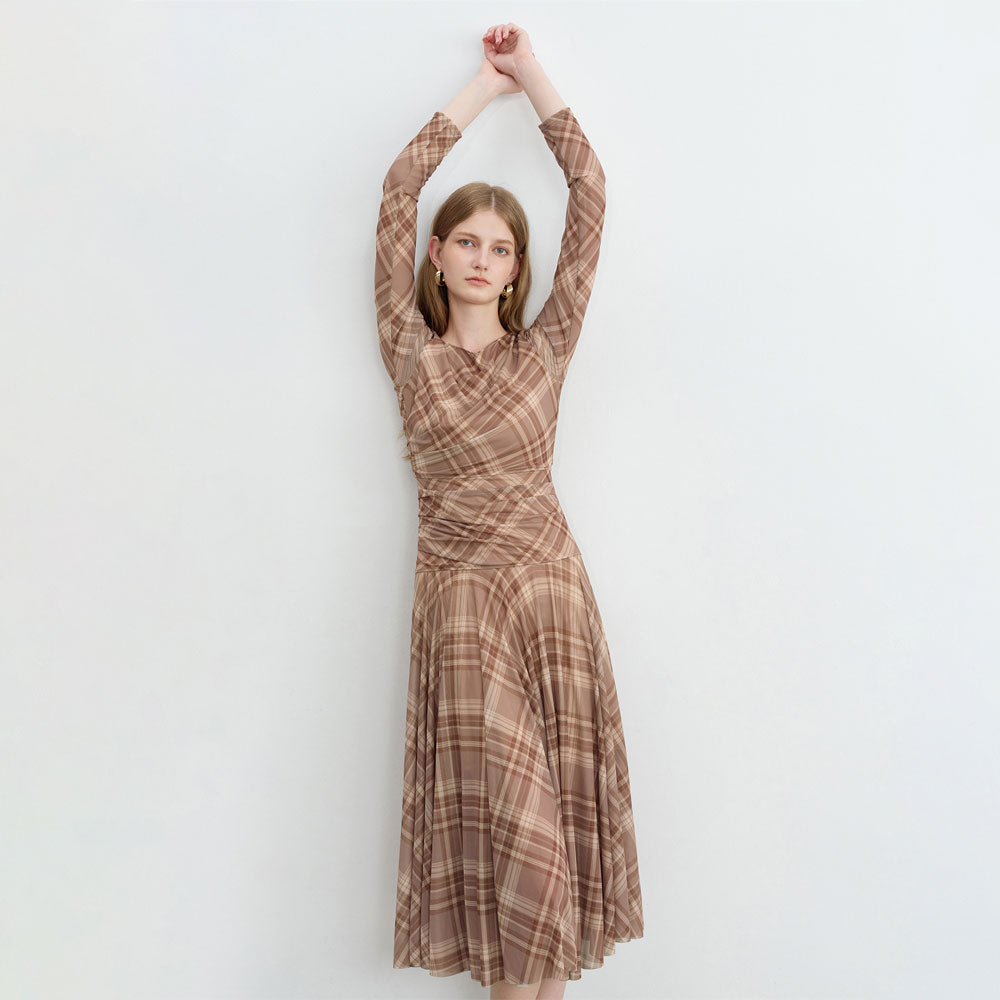 Checkered Maxi Vintage Style Dress