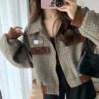 Cropped Vintage Check Jacket