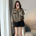 Cropped Vintage Check Jacket